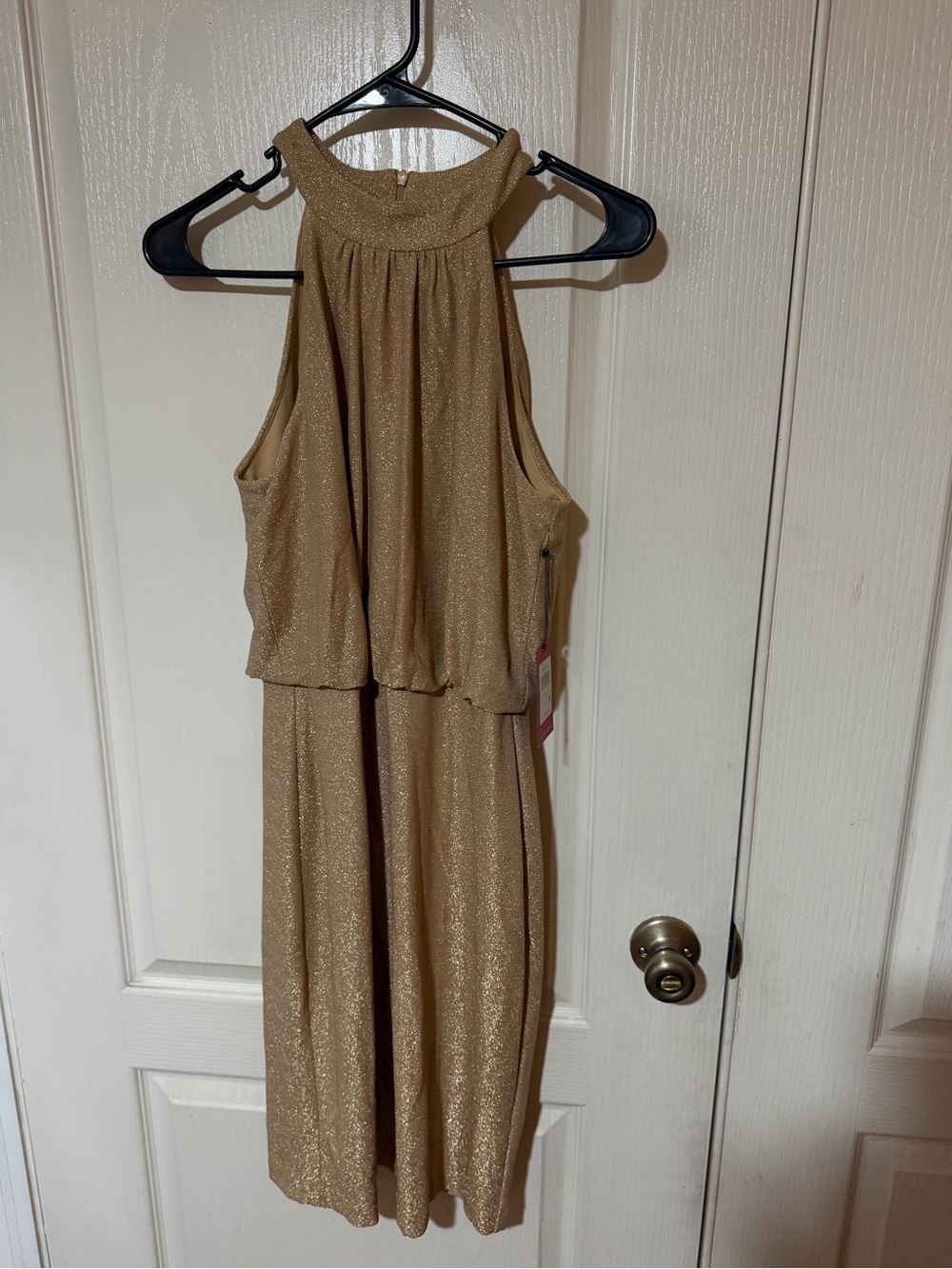 Vince Camuto Gold Metallic Halter dress Size 4